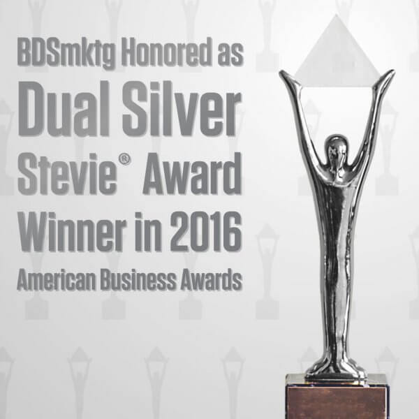 BDSmktg Honored as Dual Silver Stevie® Award Winner in 2016 American Business Awards